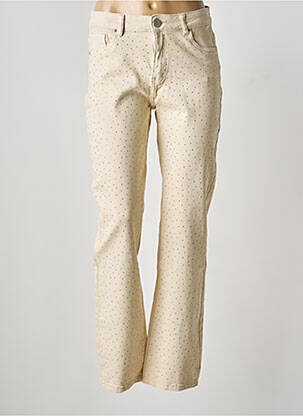 Jeans coupe droite stretch taille normale beige TOXIK3 femme