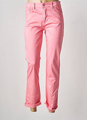 Pantalon slim tissage popeline taille normale rouge KY CREATION femme
