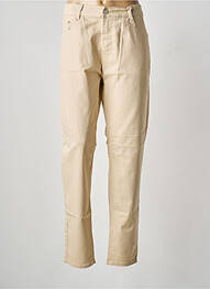 Pantalon droit stretch taille normale beige VOGGO femme