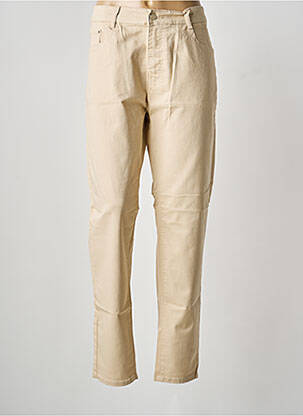 Pantalon droit stretch taille normale beige VOGGO femme