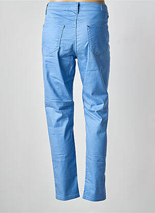 Pantalon slim tissage popeline taille normale bleu VOGGO femme