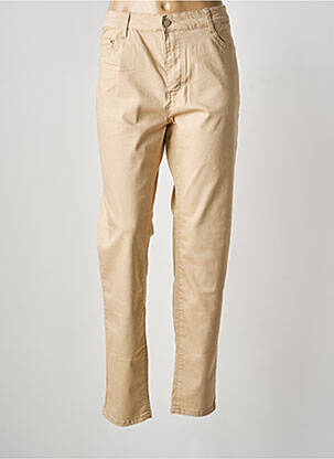 Pantalon droit stretch taille normale beige VOGGO femme
