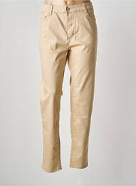 Pantalon droit stretch taille normale beige VOGGO femme