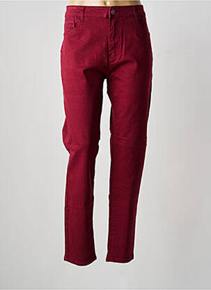 Pantalon droit stretch taille normale violet VOGGO femme