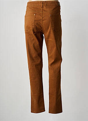 Pantalon slim tissage popeline taille normale marron VOGGO femme