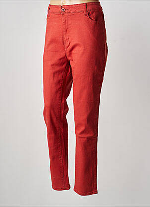 Pantalon droit stretch taille normale rouge VOGGO femme