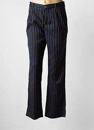 Pantalon droit tissage popeline taille normale bleu SARAH JOHN femme