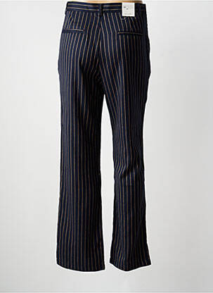 Pantalon droit tissage popeline taille normale bleu SARAH JOHN femme