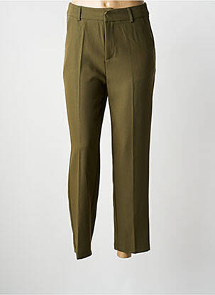 Pantalon droit stretch taille normale vert DROLE DE COPINE femme