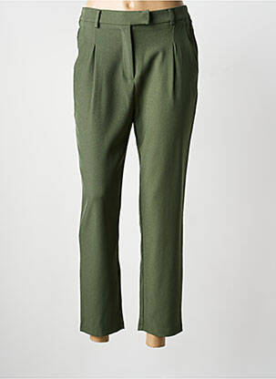 Pantalon 7/8 tissage popeline taille normale vert MAJOLICA femme