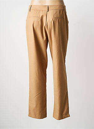 Pantalon droit tissage popeline taille normale beige MADISON femme