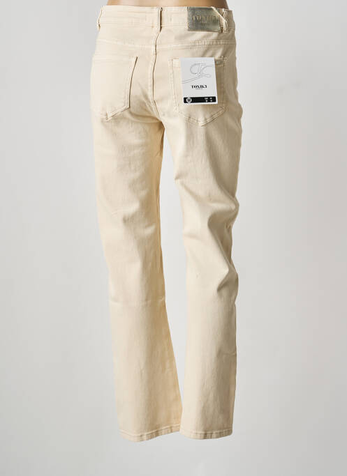 Jeans coupe droite stretch taille normale beige TOXIK3 femme