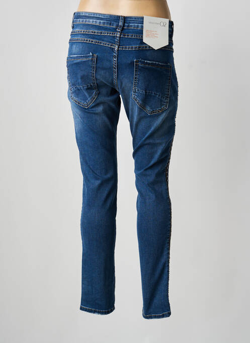 Jeans coupe slim stretch taille normale bleu Q2 femme