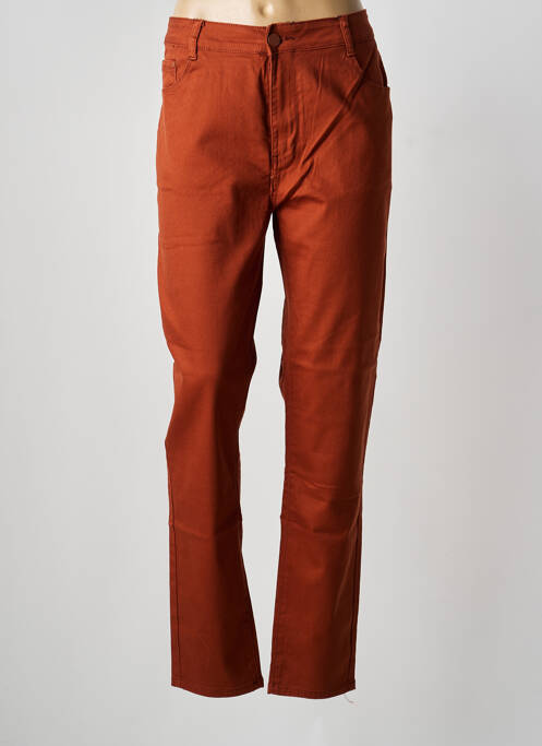 Pantalon droit stretch taille normale orange VOGGO femme