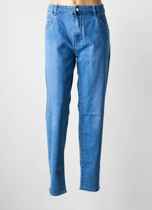 Jeans coupe droite stretch taille normale bleu VOGGO femme