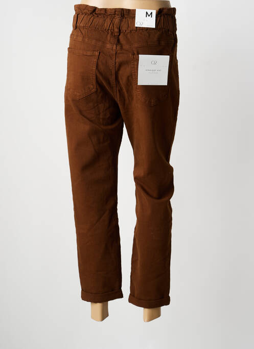Pantalon 7/8 stretch taille normale marron Q2 femme