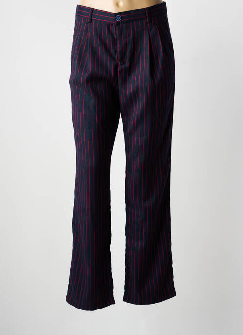 Pantalon droit tissage popeline taille normale bleu SARAH JOHN femme