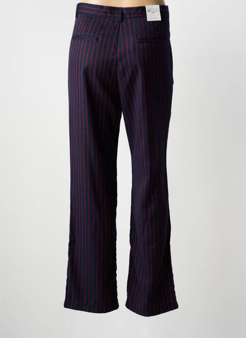 Pantalon droit tissage popeline taille normale bleu SARAH JOHN femme