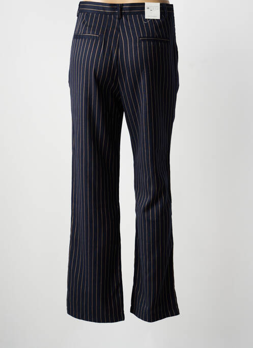 Pantalon droit tissage popeline taille normale bleu SARAH JOHN femme