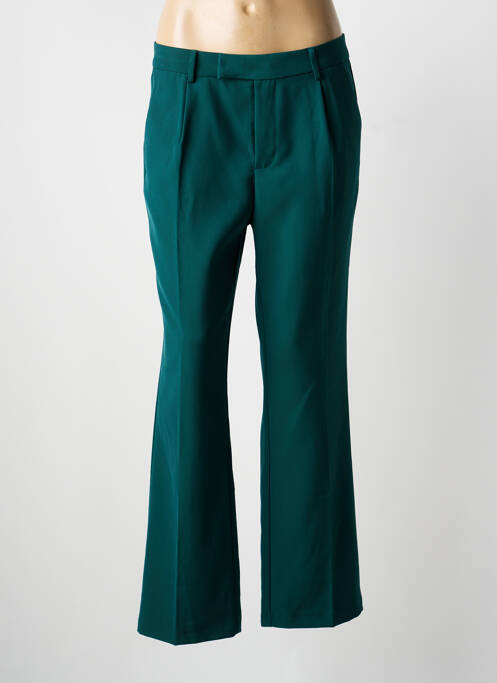 Pantalon droit tissage popeline taille normale vert MUSY MUSE femme