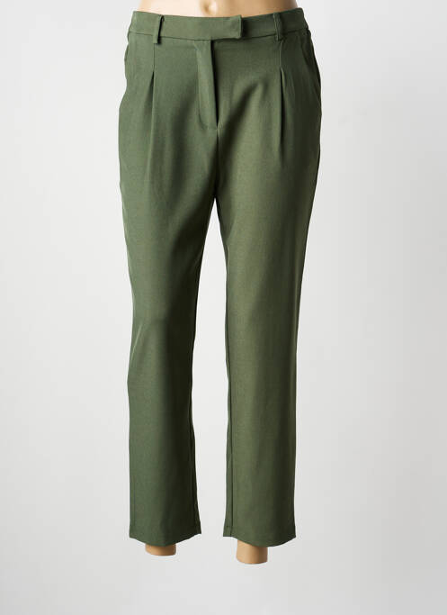 Pantalon 7/8 tissage popeline taille normale vert MAJOLICA femme