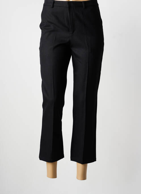 Pantacourt coupe droite taille normale noir SARAH JOHN femme
