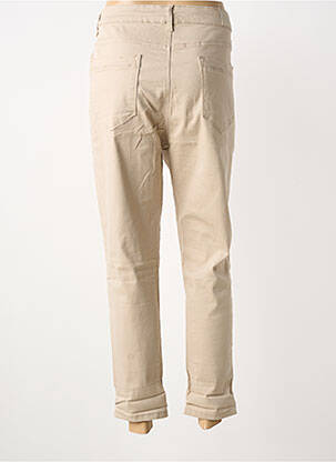 Jeans coupe slim tissage brut taille normale beige VOGGO femme