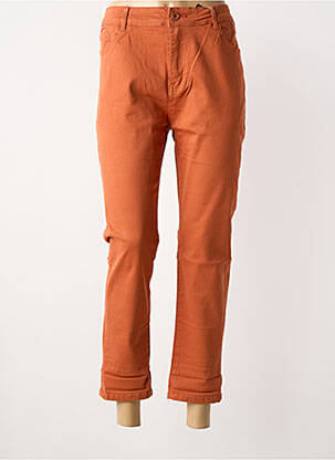 Jeans coupe slim tissage brut taille normale orange VOGGO femme