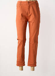 Jeans coupe slim tissage brut taille normale orange VOGGO femme