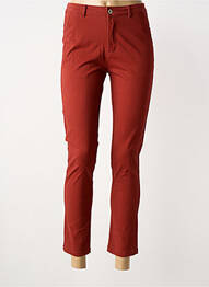 Pantalon 7/8 stretch taille normale rouge SARAH JOHN femme