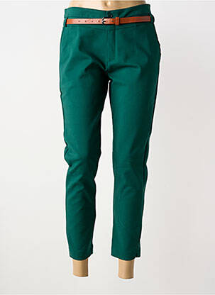 Pantalon 7/8 stretch taille normale vert SARAH JOHN femme