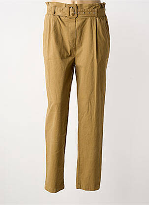 Pantalon chino tissage popeline taille normale marron FASCINATE femme