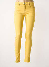 Jeans skinny tissage brut taille normale jaune VOGGO femme