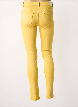 Jeans skinny tissage brut taille normale jaune VOGGO femme