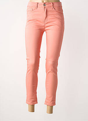 Jeans skinny tissage brut taille normale rose VOGGO femme