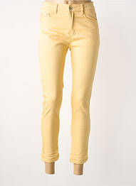 Jeans skinny tissage brut taille normale jaune VOGGO femme