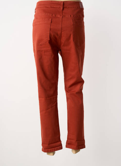 Jeans coupe slim tissage brut taille normale rouge VOGGO femme