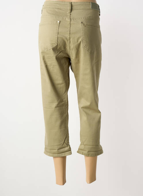 Pantacourt stretch taille normale vert VOGGO femme