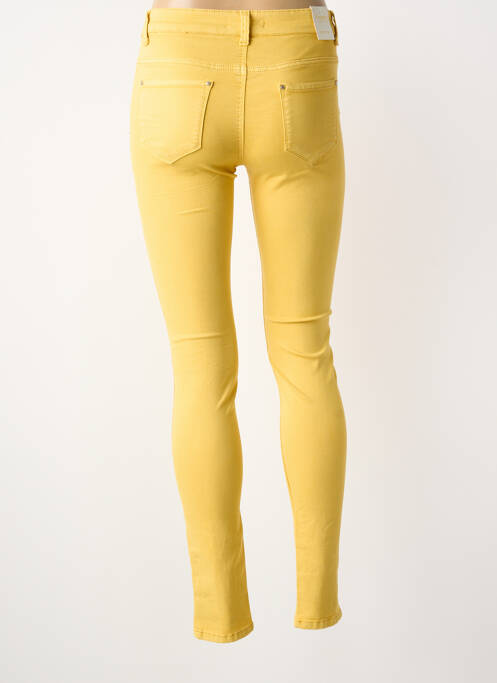 Jeans skinny tissage brut taille normale jaune VOGGO femme