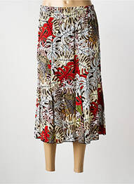 Jupe mi-longue taille normale rouge QUATRE VINGT JOURS femme