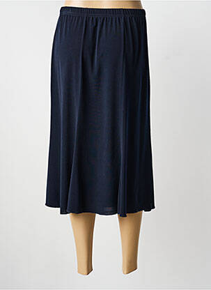 Jupe mi-longue stretch bleu QUATRE VINGT JOURS femme
