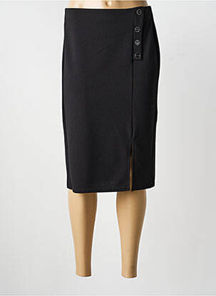 Jupe mi-longue taille normale noir RENATTO BENE femme