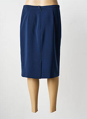 Jupe mi-longue doublure textile bleu MODISSIMO femme