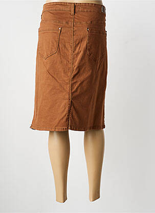 Jupe mi-longue stretch marron VOGGO femme