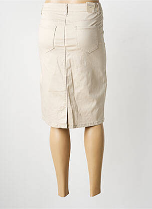 Jupe mi-longue taille normale beige MISS FANNY femme