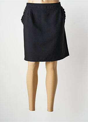 Jupe mi-longue doublure textile noir EMMA ELLA femme