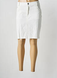 Jupe mi-longue taille normale blanc A BELLE femme