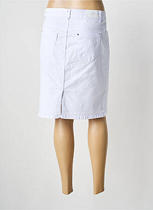 Jupe mi-longue stretch blanc VOGGO femme