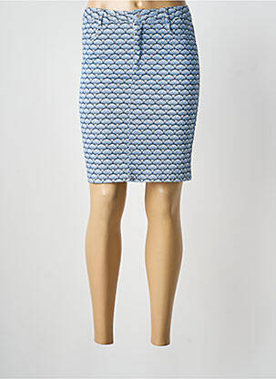 Jupe mi-longue stretch bleu SARAH JOHN femme