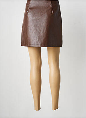 Jupe courte taille normale marron CERISE BLUE femme